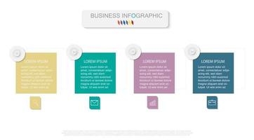 Infographic template in 4 steps Template for diagram graph presentation and chart vector