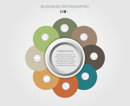 Infographic template in 4 steps Template for diagram graph presentation and chart vector