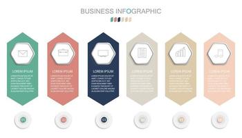 Plantilla de infografía en 4 pasos Plantilla para presentación de gráfico de diagrama y gráfico vector