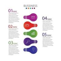 Infographic template in 4 steps Template for diagram graph presentation and chart vector