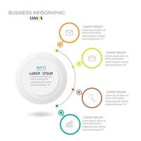 Infographic template in 4 steps Template for diagram graph presentation and chart vector