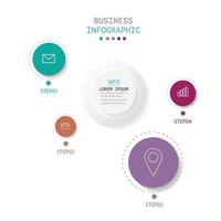 Infographic template in 4 steps Template for diagram graph presentation and chart vector