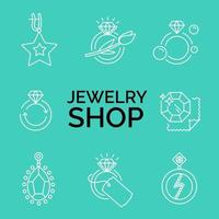 Jewelry icons jewelry theme jewelry store infographics vector