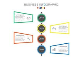 Infographic template in 4 steps Template for diagram graph presentation and chart vector