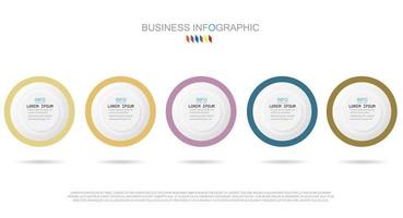 Plantilla de infografía en 4 pasos Plantilla para presentación de gráfico de diagrama y gráfico vector