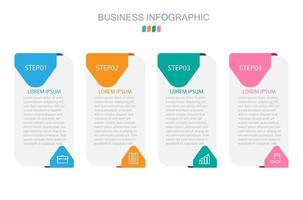 Infographic template in 4 steps Template for diagram graph presentation and chart vector