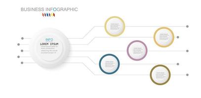 Infographic template in 4 steps Template for diagram graph presentation and chart vector