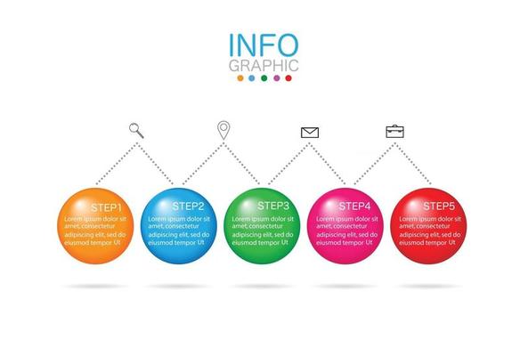 Infographic template in 4 steps Template for diagram graph presentation and chart