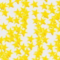 patrón de estrellas 3d de oro amarillo vector