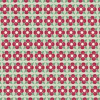 red floral and flowers seamless pattern vector