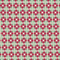 red floral and flowers seamless pattern vector