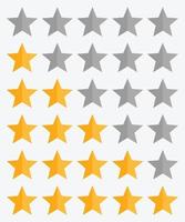 Five stars rating icon vector