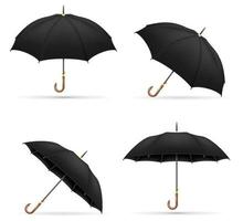 classical umbrella from rain stock vector illustration isolated on background