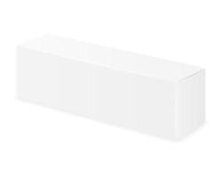 Plantilla en blanco de embalaje de caja de cartón vacía para ilustración de vector de stock de diseño aislado sobre fondo blanco