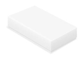 Plantilla en blanco de embalaje de caja de cartón vacía para ilustración de vector de stock de diseño aislado sobre fondo blanco