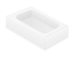 Plantilla en blanco de embalaje de caja de cartón vacía para ilustración de vector de stock de diseño aislado sobre fondo blanco