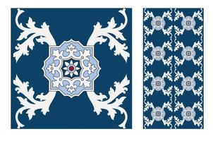 patrones de azulejos vintage antiguo sin costura vector