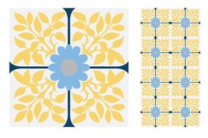 patrones de azulejos vintage antiguo sin costura vector