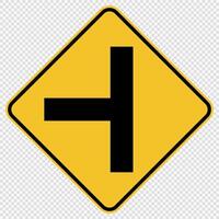 T Junction Traffic Road Sign vector