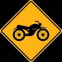 Warning Traffic Road Sign Keep The Motorcycle Ride vector