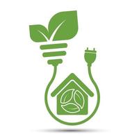 Green house symbol ecology icon on white background vector