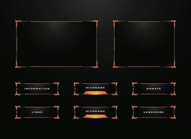 twitch streamer panel overlay design set vector