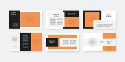 minimal style powerpoint slides template vector