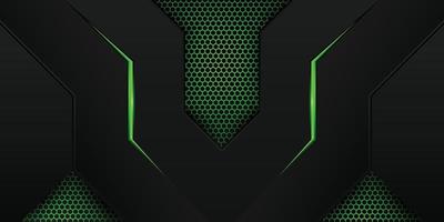 modern green gaming background with hexagon pattern