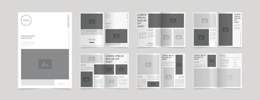 simple photography portfolio layout design template vector