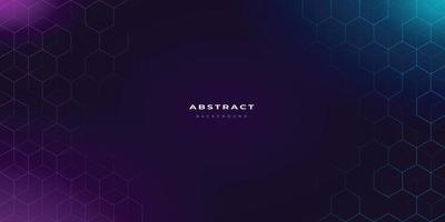 Abstract neon background with hexagonal pattern vector