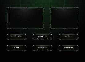 Streamer panel overlay design set vector