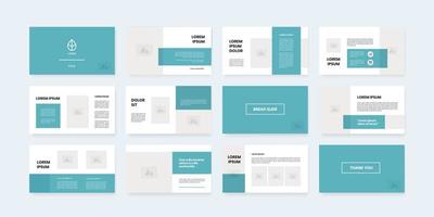 minimal style powerpoint slides template vector