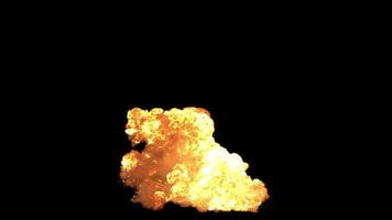 Zeitlupen-Feuerstoß mit Luma matt video