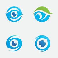 plantilla de diseño de logotipo de cuidado ocular creativo vector