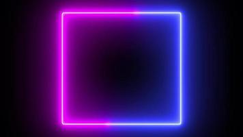 Neon Light Square Stock Video Download