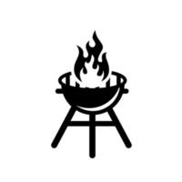 conjunto de colección bbq barbacoa parrilla herramientas icono vector logo design black premium simple