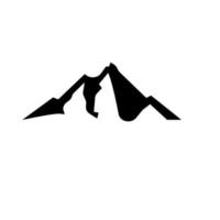 Diseño simple del ejemplo del icono del logotipo del vector del negro de la montaña