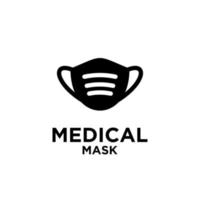 Diseño de ilustración de plantilla de logotipo de vector de icono de máscara médica