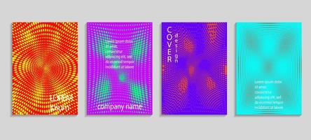 Minimal abstract vector halftone cover design template