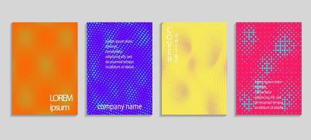 Minimal abstract vector halftone cover design template