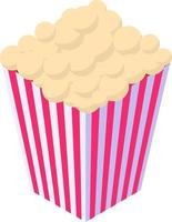 Isometric popcorn icon vector