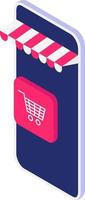 Isometric online shop vector