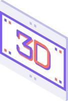 Isometric 3D movie vector