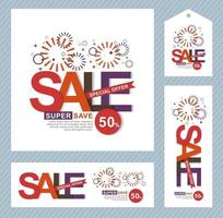 Sale discount banner template promotion vector