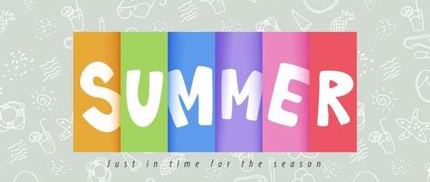 Colorful Summer background layout banner background vector