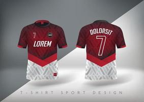 diseño de camiseta deportiva de fútbol ajustado con cuello redondo vector