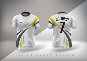 yellow t-shirt sport jersey design 7735909 Vector Art at Vecteezy