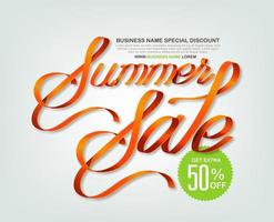 Sale discount banner template promotion vector