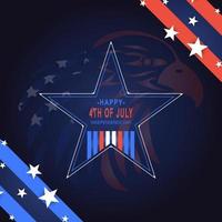 illustration graphic vector of star american flag 4th of july