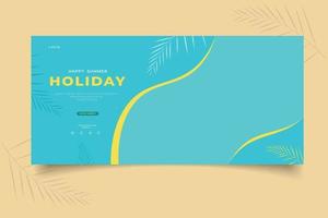 summer holiday banner template vector